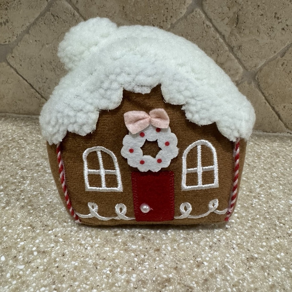NWT 2 Target Bullseye Playground Christmas Plush Gingerbread House Decor 2025 - Picture 8 of 13